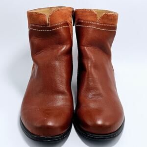 Naturalizer Bootie Womens Shoe Size 6.5 M Brown Faux Leather Upper